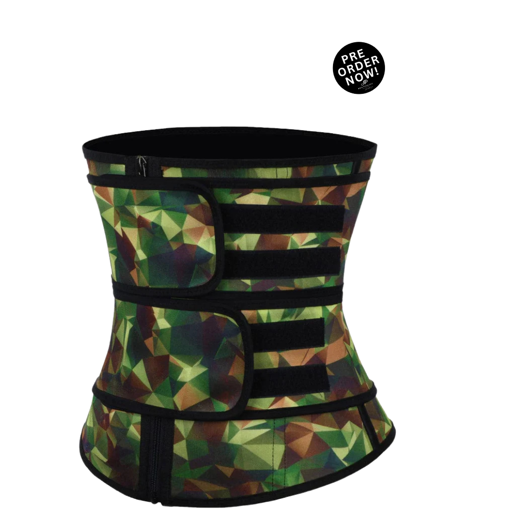 AP Camo Latex Double Belts Waist Trainer