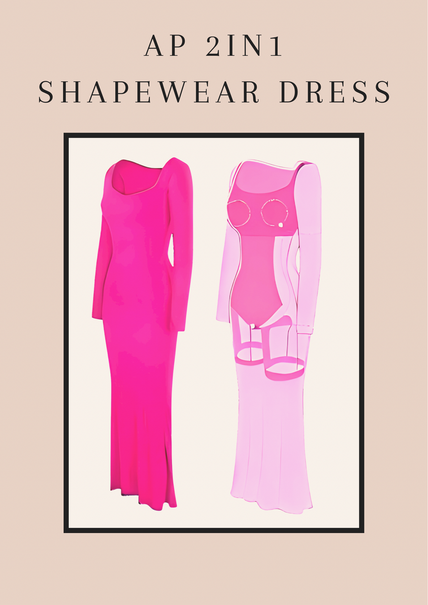AP 2in1 Shapewear Dress - Pink