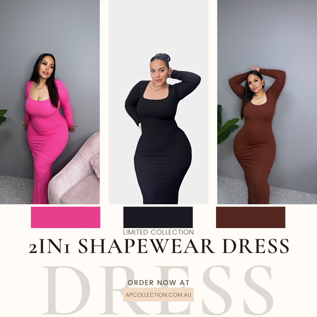 AP 2in1 Shapewear Dress - Brown – Asia Penelope Collection