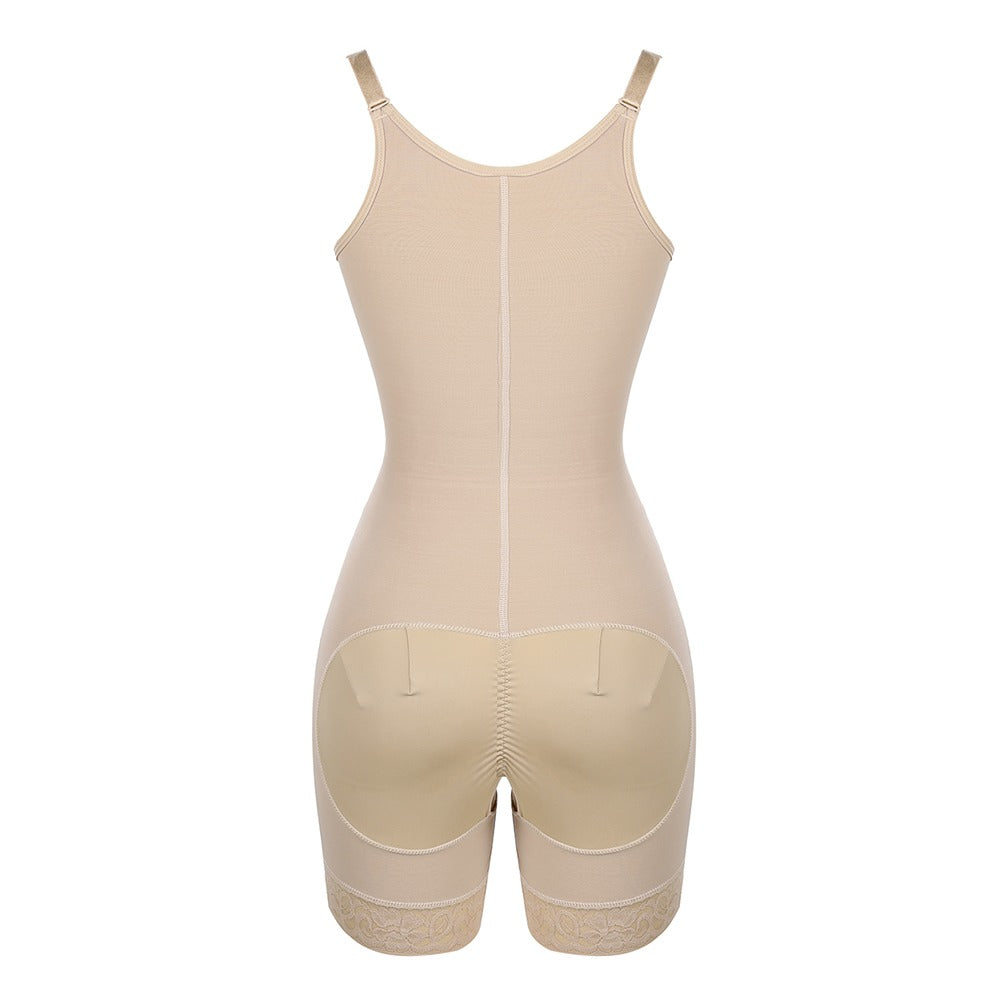 AP Lace Trim Tummy Control Shapewear - Nude/Beige